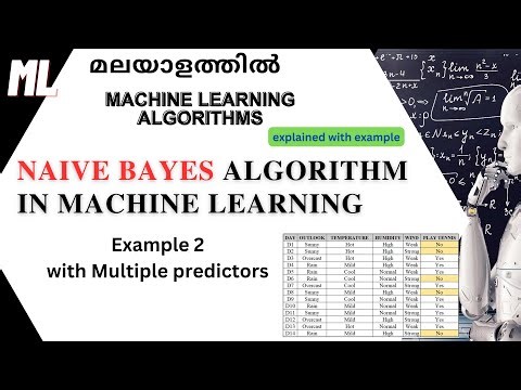 Naive Bayes Algorithm with Multiple Predictors | Malayalam Machine Learning Tutorial