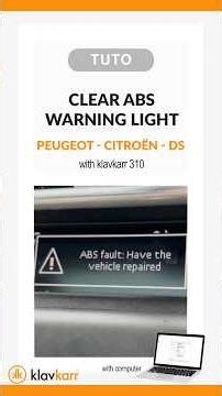Clear ABS warning light with computer – PEUGEOT – CITROËN – DS #shorts