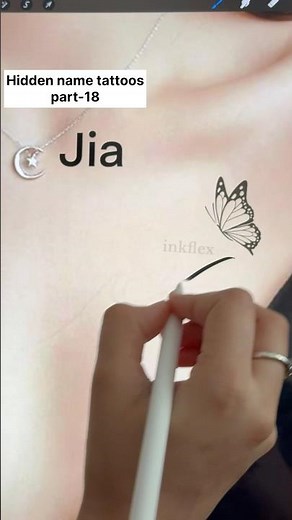 “Hidden Girl Name Tattoo Design | Secret Name Tattoo Idea for Her”