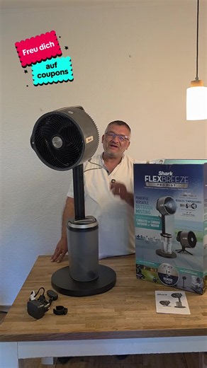 🌬️💦 Dieser Ventilator ist der Sommer-Hack 2026! Der Shark FlexBreeze Pro Mist sorgt mit erfrischendem Sprühnebel für angenehme Abkühlung – drinnen und draußen. Perfekt für Garten, Terrasse, Balkon oder heiße Sommertage! ☀️❄️ #sommerDeals #SharkFlexBreeze #DealsFürDich #SommerHack #Abkühlung