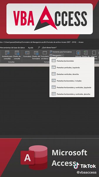 Crear un Formulario de Navegación en VBA Access