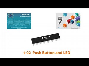 Push Button and LED Proteus Simulation Using ATmega16
