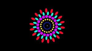 Heart Petals Animation, Flower Animation, Generative Art. Free Stock Video