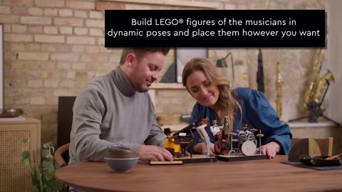 LEGO Ideas Jazz Quartet 21334 Building Blocks - Featuring Buildable Stage with 4 Band Musician Figures, Includes Piano, Double Bass, Trumpet, and Drum Kit Instruments, Great Home Display for Adults