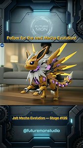 ⚙️ Eevee → Jolteon Mecha Evolution The mechanical evolution of Eevee into Jolteon, including a Mega Jolteon form. A fan-made robotic reimagining of an electric evolution line with high-voltage mechanical armor, reinforced alloy plating, precision actuators, internal energy cores, and industrial engineering design. #mecha #mechanicalevolution #mechapokemon #pokemonedit #futuremon | FutureMon Studio