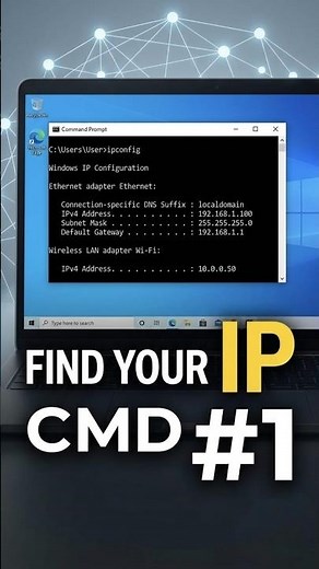 CMD Command #1: Check Your IP Address Fast! 💻 | Windows 11 & 10b #shorts #pctips #cmd #ytshorts