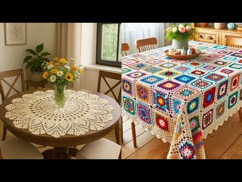Crochet table clothes learn how to crochet table runner diy table covers ideas