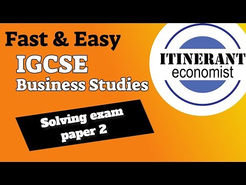IGCSE Business Studies 0450 - Solving exam paper 2