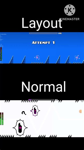 Geometry Dash Edits and Normal Layout Comparison