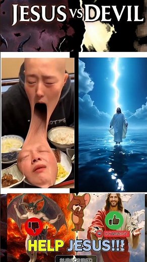 😇 Jesus VS Satan 👿 | Do You Truly Love & Pray? 🙏✨ #Shorts