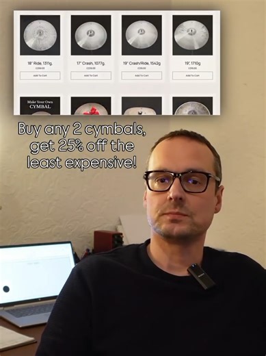 Some cymbals sell fast, some sell slow, some don't go, some get reworked, some are newly born, some sell fast, some sell slow....