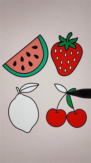 fruits #colors #satisfyingcolouring #drawing