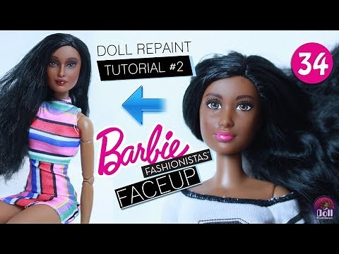 Doll Repaint Tutorial #2 Basic to Goddess Makeover Barbie Fashionista!