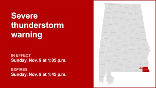 Quarter-sized hail forecast with thunderstorms to hit Houston County Sunday