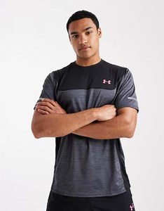 Under Armour Tech Utility t-shirt in black and super pink   | ASOS