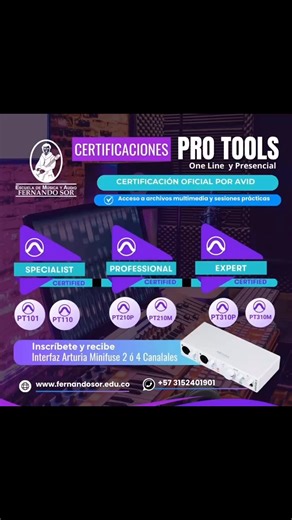 1.3K views | Las certificaciones de Pro Tools, ofrecidas por Avid,...