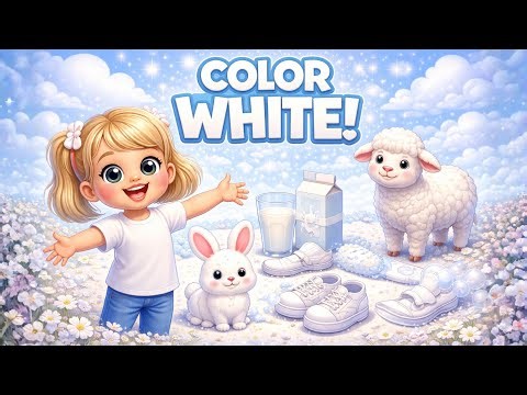 Learn Color White ⚪️ | White Color Song for Toddlers & Preschoolers