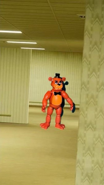 FREDDY FAZBEAR TRAPPED in The BACKROOMS! Jump Scare #fnaf #backrooms #yt #stopmotion #animation #fyp