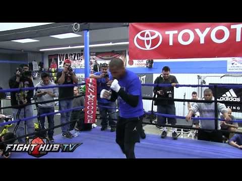 Andre Ward vs. Edwin Rodriguez- Ward full shadow boxing warm up