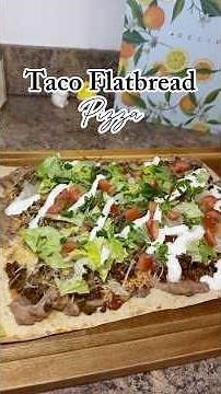 Taco Flatbread Pizza #recipe #mealideas #easyrecipe #healthyrecipes #highprotein #highfiber #dinner