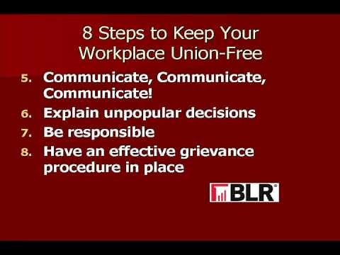 How To Keep Your Workplace Union Free