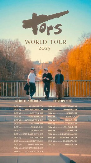 Tors on Instagram: "We’re going on a WORLD TOUR!!! We cannot believe how quickly tickets are selling, we genuinely thought no one would turn up and we wouldn’t have to prepare an actual show 😬 but looks like we’ll have to put the work in for you beautiful people! Get your tickets before they go via the link in our bio xxx 🎥 @louissalderman"