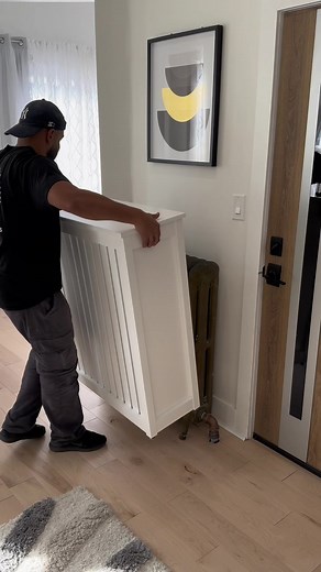 Custom made Radiator cover #diy #process #install #cover