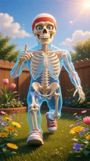 Skeleton Backyard Workout 🌳 60s Full Body Fun #ytshorts #viral #fitnesschallenge