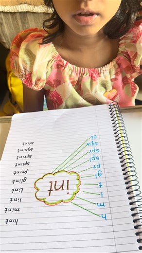Archita | phonics and grammar coach on Instagram: "“Learn ‘-int’ words in a fun way! 🧠✨ Print 🖨️ • Mint 🌿 • Hint 💡 • Tint 🎨 • Flint 🔥 Let’s read together! 📚🗣️” #Phonics #IntWords #SpellingRules #EnglishLearning #LearnEnglish #EnglishForKids #EnglishReels #FacebookReels #WordPower #ReadingSkills #SpokenEnglish #PhonicsFun #LiteracySkills #PhonicsPractice #EnglishTeacher #EducationReels #EarlyLearning #PhonicsTime #EnglishMadeEasy"