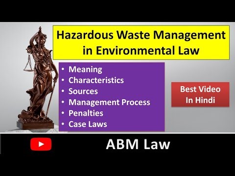 Hazardous Waste in Environment Law in Hindi | Hazardous Waste Management | ABM LAW
