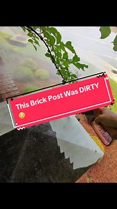 Brick post cleaning before and after - pressure washing results