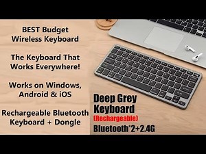 Universal Wireless Keyboard Review | Bluetooth + USB Dongle + Rechargeable