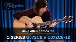 Happy Takamine Thursday! Here's the ever-awesome Jake Allen rocking two of Takamine's affordable yet powerful G Series jumbo guitars: the GJ72CE (available in both Natural and Brown Sunburst) and its 12-string companion, the GJ72CE-12 (also available in Natural and Brown Sunburst). Features: jumbo body, solid spruce top, flame maple back & sides, slim maple neck, TK-40D preamp system w/built-in tuner, 3-band EQ, gain, mid contour switch, notch filter and EQ bypass. G70 Series info & specs: https