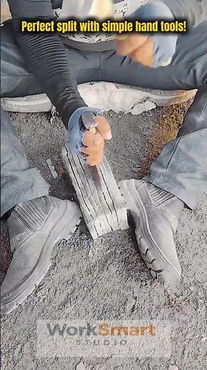 Stone Cutting by Skilled Mason : Chiseling and Splitting Manual Shaping Process