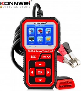 KONNWEI KW681 OBD2 Scanner en Batterijtester - Fout code reader - OBDII – OBD 2... | bol