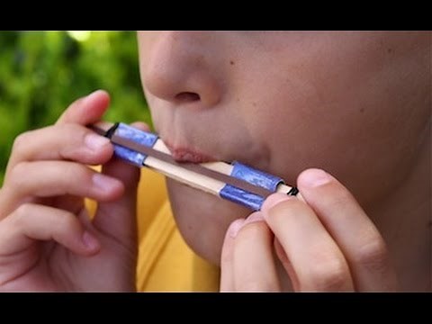 Make your own popsicle stick harmonica