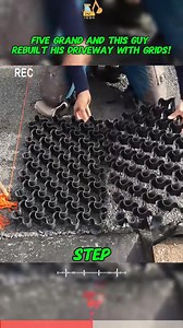 1.3K views | Five grand and this guy rebuilt his driveway with grids!#driveway #construction #diyproject #gravelgrid #homeimprovement #buildtips #washington #oregon #contractorlife #beforeandafter | Machineworld | Facebook