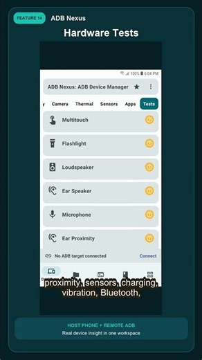 Run Android Hardware Tests | ADB Nexus #Shorts