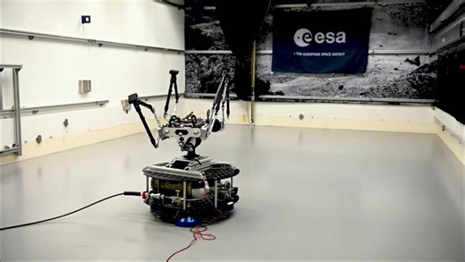 See a four-legged robot flail about while experiencing simulated microgravity