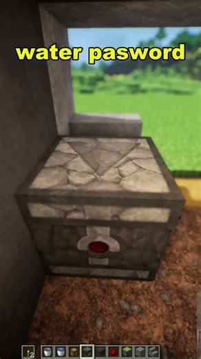 MINECRAFT WATER PASSWORD 😱 || #trending #minecraft #short #shorts #minecraftshorts