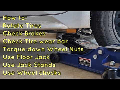 How to rotate tires, Jack up, jack stand, wheel chocks, check brakes, check tires #machinemods