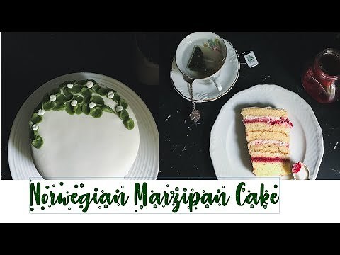Norwegian Marzipan Cake | Norsk Marzipan Kake