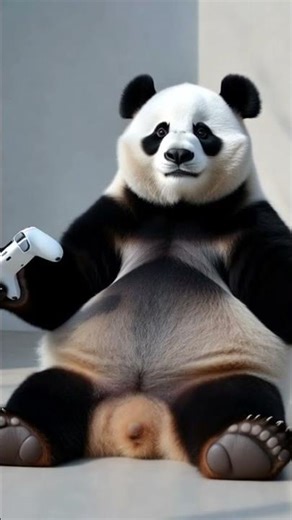 panda playing a video game #panda #play #videogames #shorts #viral #trending #reels #cartoon