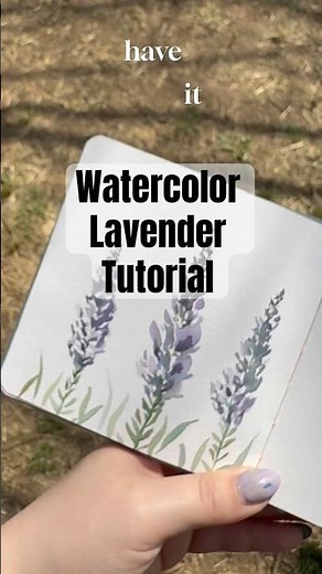 Watercolor Lavender Tutorial 🎨✨ #watercolortutorial #lavender #floralpainting #looseflorals #art