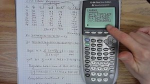 Ozone Best Fit Line on Calculator