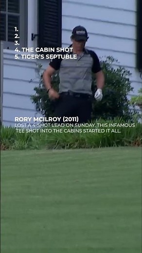 Top 5 Worst Shots in Masters History 📉⛳️ #themasters #augustanational #golfdisasters