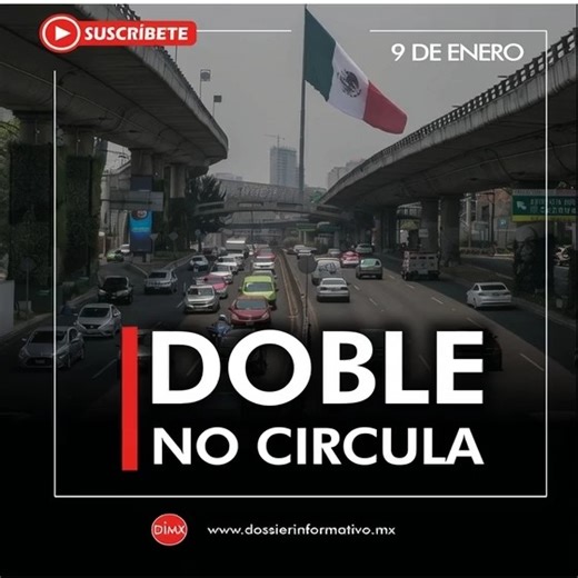 Dossier Informativo Mx on Instagram: "La Comisión Ambiental de la Megalópolis activó la Fase 1 de contingencia ambiental por ozono en la Zona Metropolitana del Valle de México. Estas son las restricciones y recomendaciones clave. 🔴 Restricción "Doble Hoy No Circula" (5:00 a 22:00 h) Mañana viernes 9 de enero, deben suspender su circulación los siguientes vehículos particulares: Todos los automóviles con Holograma 2. Automóviles con Holograma 1, cuyas placas terminen en 2, 4, 6, 8, 9 y 0. Automó