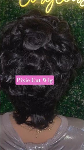 Pixie Cut Wig Styling!! comment 'PIXIE' for a full detailed tutorial🎀 #shorthairstyles #pixiewig