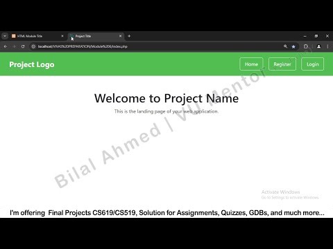 Module 1 (HTML) - Part 2/2 Final Project CS619 Viva Preparations CS619 Prototype Viva and Final Viva