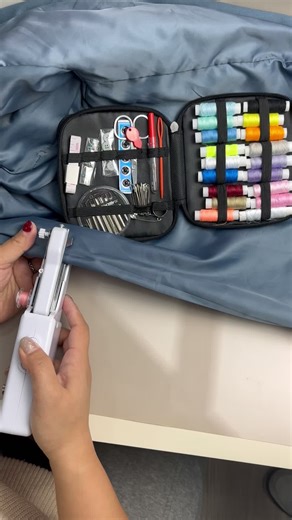 Mini handheld portable electric sewing machine 🧵#sewing #sewingtiktok #sewingtutorial #sewingmachine #fyp
